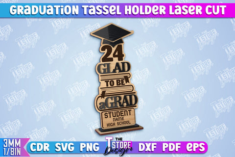 Graduation Tassel Holder Laser Cut | Graduation 2024 Award Design | CNC File SVG The T Store Design 