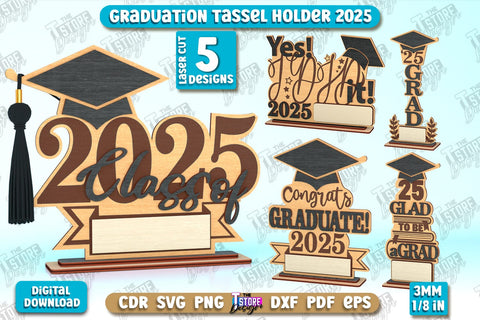 Graduation Tassel Holders Bundle | Graduation 2025 Award Design | Graduation Gift Idea | CNC Files SVG The T Store Design 