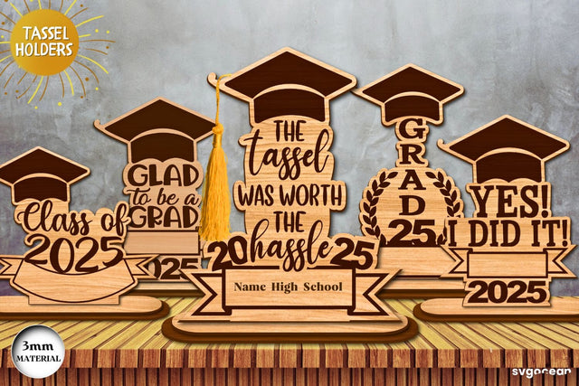 Graduation Tassel Holders Laser Cut SVG SvgOcean 
