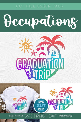 Graduation Trip svg - Grad Trip svg vacation or Holiday Design SVG SVG Cut File 