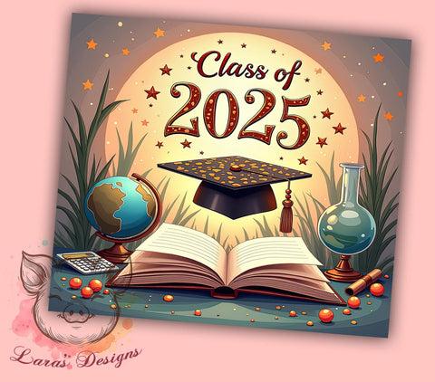 Graduation Tumbler, Class of 2025, 20oz Tumbler Wrap, Graduation Gift, Student Tumbler, High School Graduation, Custom Tumbler Sublimation Lara' s Designs 