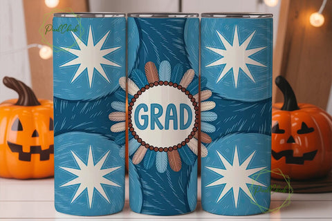 Graduation Tumbler Wrap Design Sublimation PixelChick 
