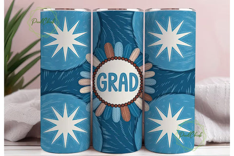 Graduation Tumbler Wrap Design Sublimation PixelChick 