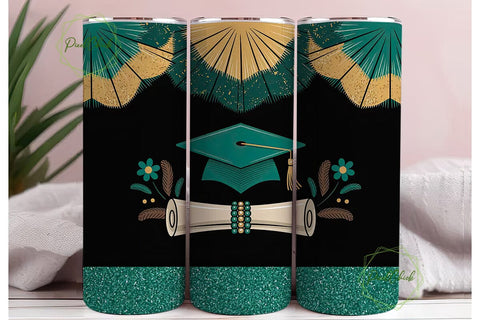 Graduation Tumbler Wrap PNG Sublimation PixelChick 