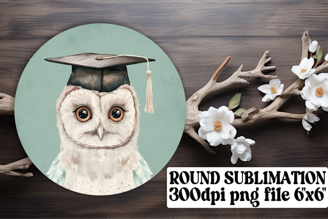 Graduation Wildlife Circle Portrait Clipart keychain Sublimation afrosvg 