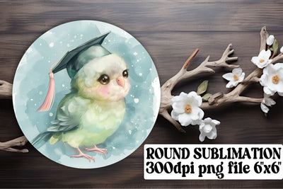 Graduation Wildlife Circle Portrait Sublimation Design keychain Sublimation afrosvg 