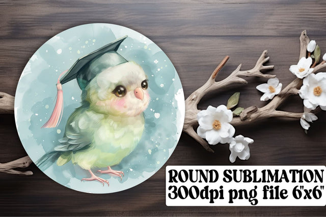 Graduation Wildlife Circle Portrait Sublimation Design keychain Sublimation afrosvg 