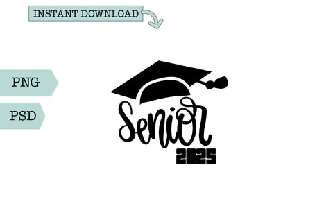 Graduation Word Art-Senior 2025 Bouncy Font SVG Sharia Morton Designs 