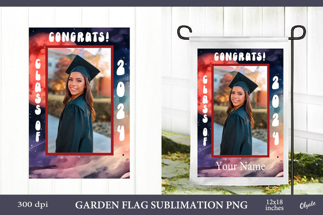 Graduations Garden Flag PNG. Space Flag Sublimation PNG Sublimation Olga Terlyanskaya 