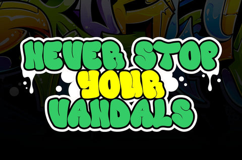 Graff Pumphiz - Bubble Graffiti font Font Mozzatype 