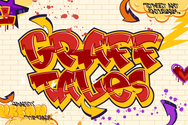 Graff Tales - Awesome Graffiti Font Font Mozzatype 