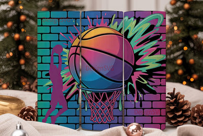 Graffiti Basketball 20oz Tumbler Wrap Sublimation DesignSVG 