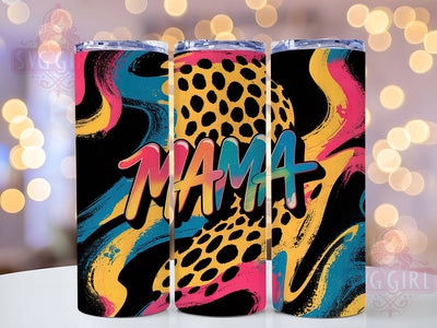 Graffiti Leopard Print Mama Tumbler Wrap, Leopard Print Tumbler, 20oz Tumbler Wrap, Sublimation Design, Urban Tumbler Wrap, Mama Tumbler, Bold Print Tumbler Sublimation SvggirlplusArt 