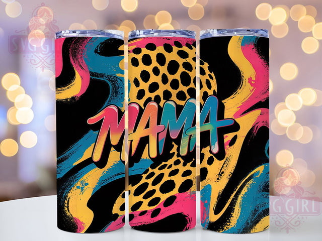 Graffiti Leopard Print Mama Tumbler Wrap, Leopard Print Tumbler, 20oz Tumbler Wrap, Sublimation Design, Urban Tumbler Wrap, Mama Tumbler, Bold Print Tumbler Sublimation SvggirlplusArt 