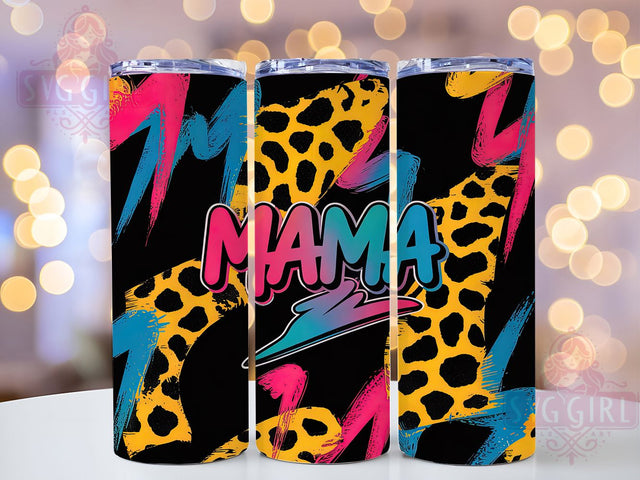 Graffiti Leopard Print Mama Tumbler Wrap, Leopard Print Tumbler, 20oz Tumbler Wrap, Sublimation Design, Urban Tumbler Wrap, Mama Tumbler, Bold Print Tumbler Sublimation SvggirlplusArt 