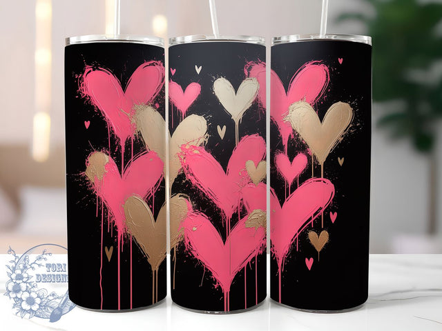Graffiti Valentine Heart Tumbler, Valentines Heart, Street Style, Urban Design, Tumbler Wrap, Sublimation Design, 20oz Tumbler Sublimation ToriDesigns 