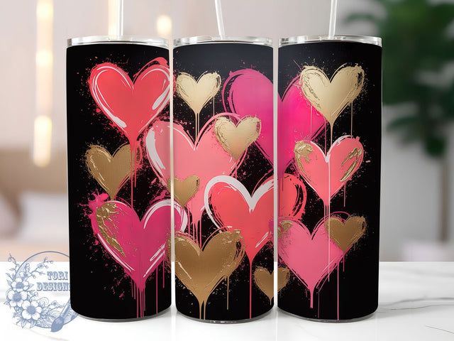 Graffiti Valentine Heart Tumbler, Valentines Heart, Street Style, Urban Design, Tumbler Wrap, Sublimation Design, 20oz Tumbler Sublimation ToriDesigns 