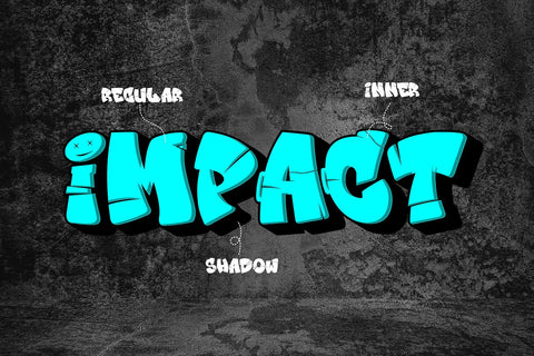 Graffix Impact - 3d Layered Break Graffiti Font Font Mozzatype 
