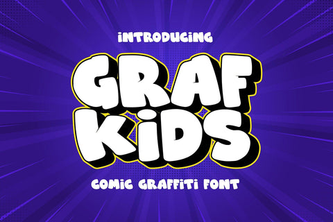 Grafkids - Shadowed Comic Display Font Font Mozzatype 
