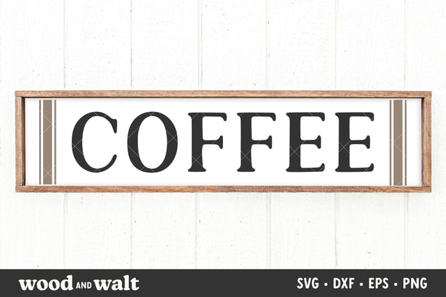 Grain Sack Coffee SVG | Farmhouse Coffee Sign SVG SVG Wood And Walt 