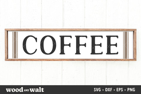 Grain Sack Coffee SVG | Farmhouse Coffee Sign SVG SVG Wood And Walt 