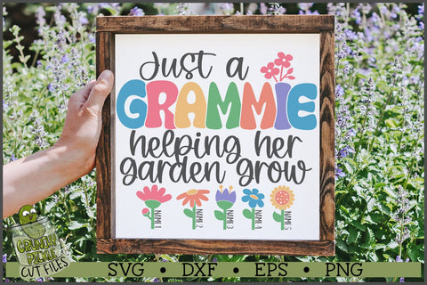 Grammie Helping Her Garden Grow SVG File SVG Crunchy Pickle 
