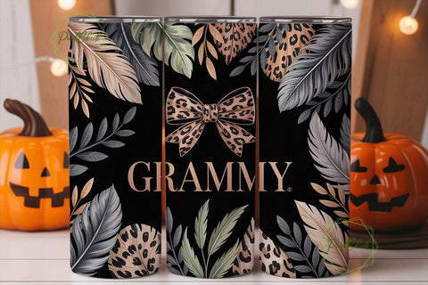 Grammy Leopard Tumbler Wrap PNG Sublimation PixelChick 