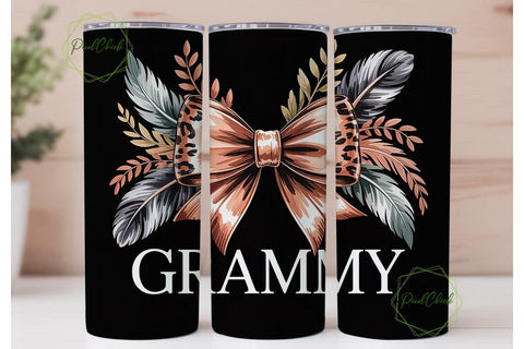 Grammy Leopard Tumbler Wrap PNG Sublimation PixelChick 