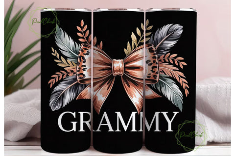 Grammy Leopard Tumbler Wrap PNG Sublimation PixelChick 