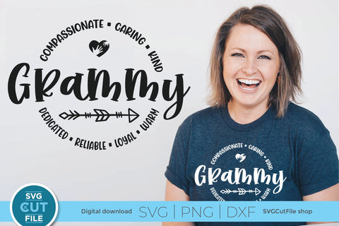 Grammy svg for grandma shirts and tote bag crafts round circle SVG SVG Cut File 