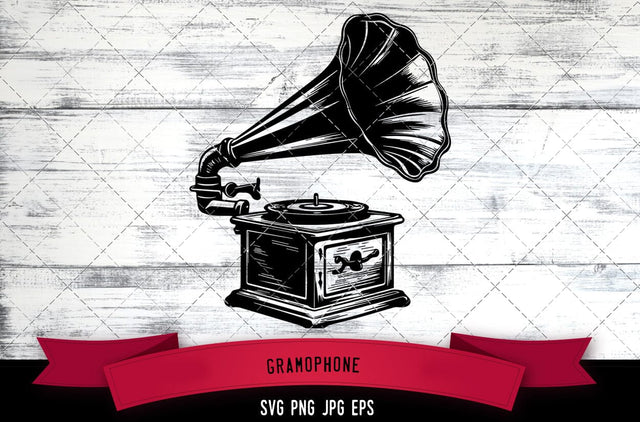 Gramophone Vector Bundle - JPG, SVG, PNG, EPS - Digital Download with Commercial License for Cricut, Silhouette, Scan N Cut Crafting SVG Loveleen Kaur 