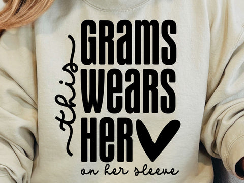 Grams Wears Her Heart SVG: Grandma Shirt Design SVG DesignDestine 