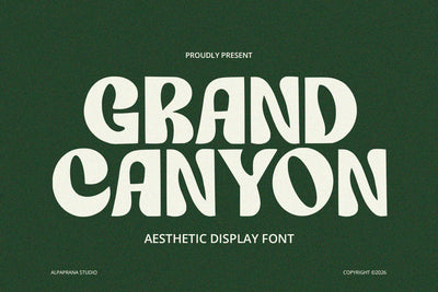 Grand Canyon - Display Font Font Alpaprana Studio 