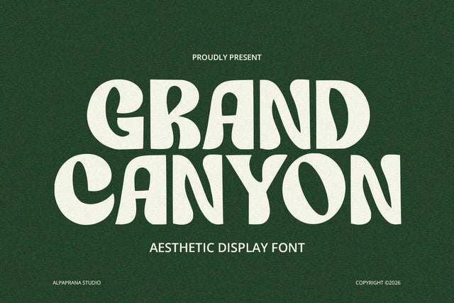 Grand Canyon - Display Font Font Alpaprana Studio 