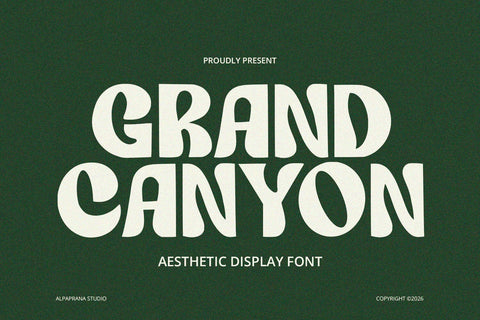 Grand Canyon - Display Font Font Alpaprana Studio 