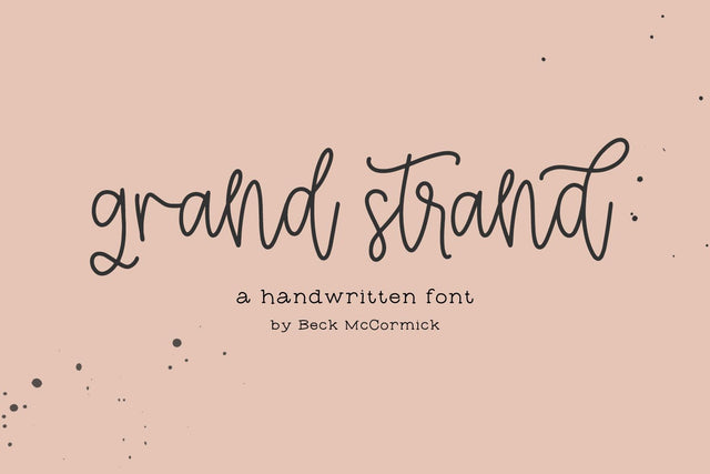 Grand Strand Script Font Beck McCormick 
