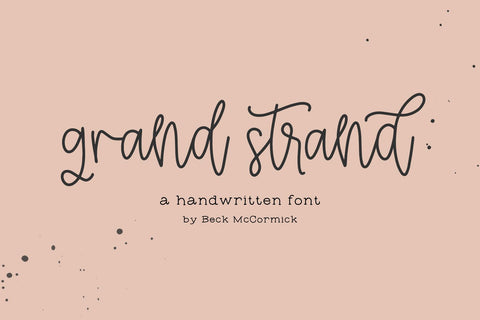 Grand Strand Script Font Beck McCormick 