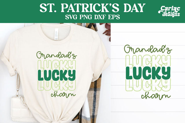 Grandad's Lucky Charm SVG, St Patrick's Day SVG SVG Carla C Designs 