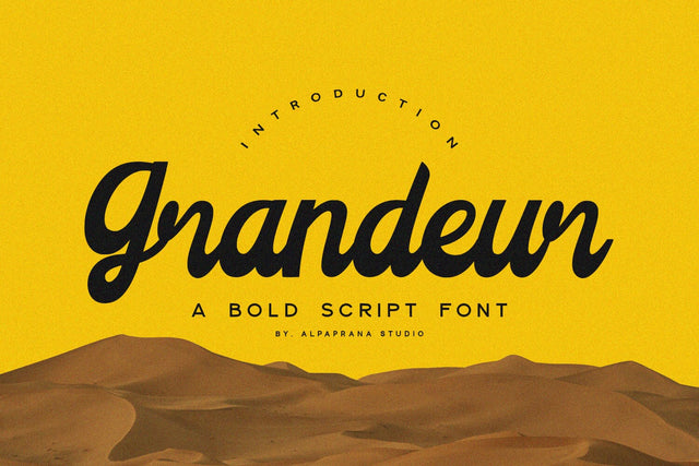 Grandeur - Bold Script Font Alpaprana Studio 