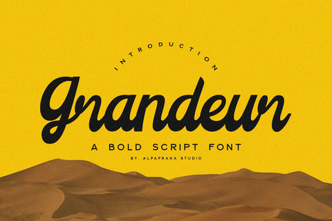 Grandeur - Bold Script Font Alpaprana Studio 