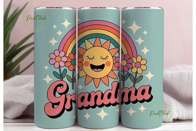 Grandma 20oz Tumbler Wrap Sublimation PixelChick 