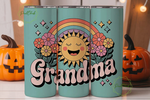Grandma 20oz Tumbler Wrap Sublimation PixelChick 