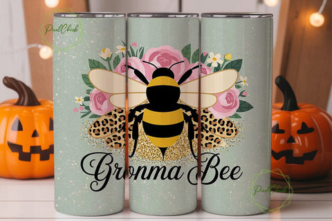 Grandma Bee 20oz Tumbler Wrap Sublimation PixelChick 