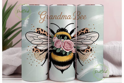 Grandma Bee 20oz Tumbler Wrap Sublimation PixelChick 