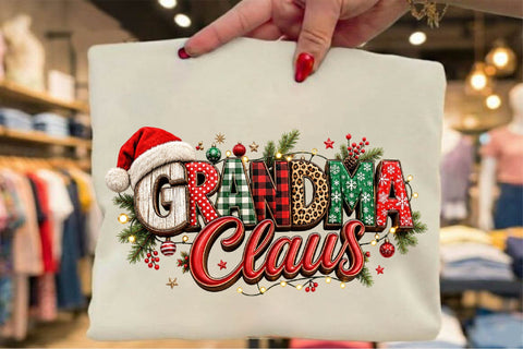Grandma Claus Christmas PNG Sublimation SVGArt 
