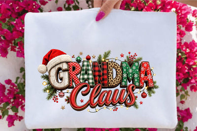 Grandma Claus Christmas PNG Sublimation SVGArt 