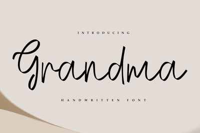 Grandma - Handwritten Font Font Masyafi Studio 