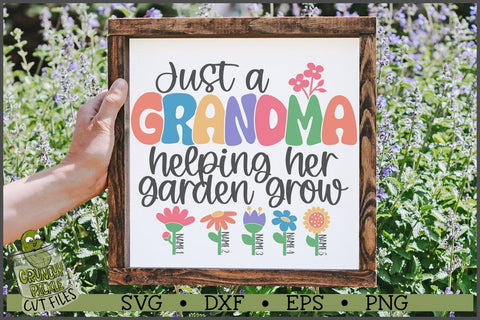 Grandma Helping Her Garden Grow SVG File SVG Crunchy Pickle 