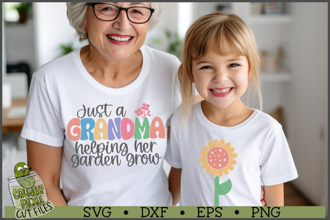 Grandma Helping Her Garden Grow SVG File SVG Crunchy Pickle 