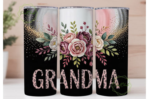 Grandma Leopard Tumbler Wrap PNG Sublimation PixelChick 
